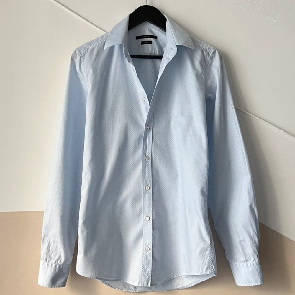 Gucci button down shirt blue